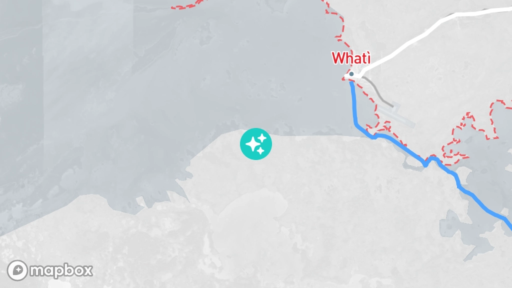 A satellite image of Nàtaewo, near the south shore of Lac La Martre.